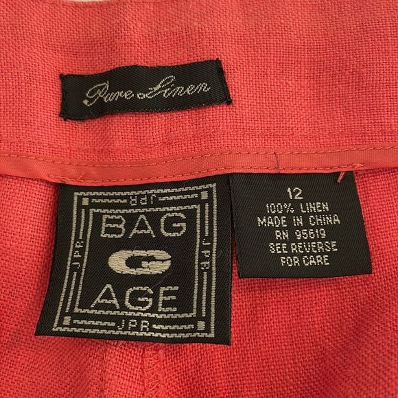 Linen pants Cape Cod red size 12 - Picture 4 of 6